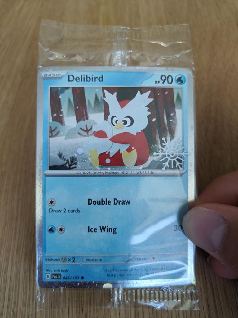 Delibird holiday calendar promo sealed, Hobby en Vrije tijd, Verzamelkaartspellen | Pokémon, Ophalen of Verzenden, Nieuw, Losse kaart