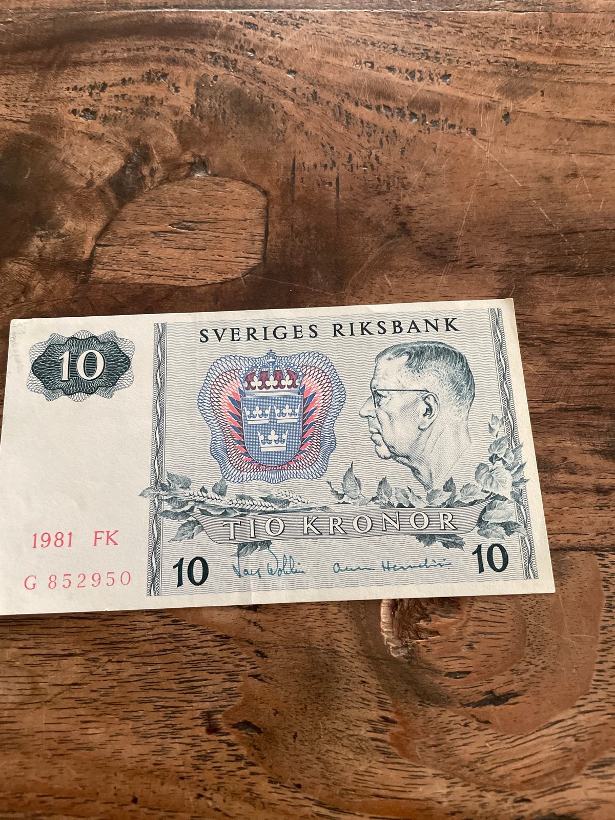 Zweedse 10 Kronen biljet uit 1981, Ophalen of Verzenden, Overige landen, Los biljet