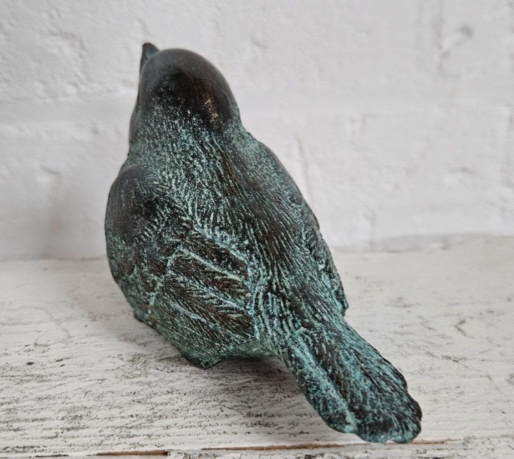 Bronzen Mus / brons / 8 cm hoog / vogel, Tuin en Terras, Dierenbeeld, Nieuw, Info@huisentuindecoratiemarie.nl, Huis en tuin decoratie marie
