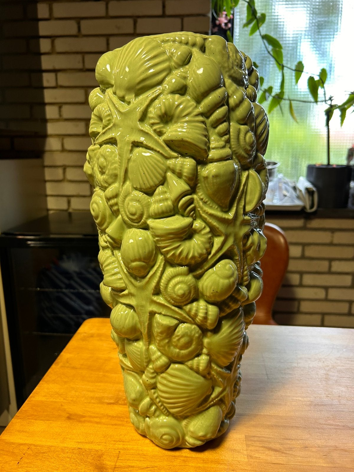 Grote vaas, Ophalen of Verzenden, Zo goed als nieuw, Rond, Aardewerk