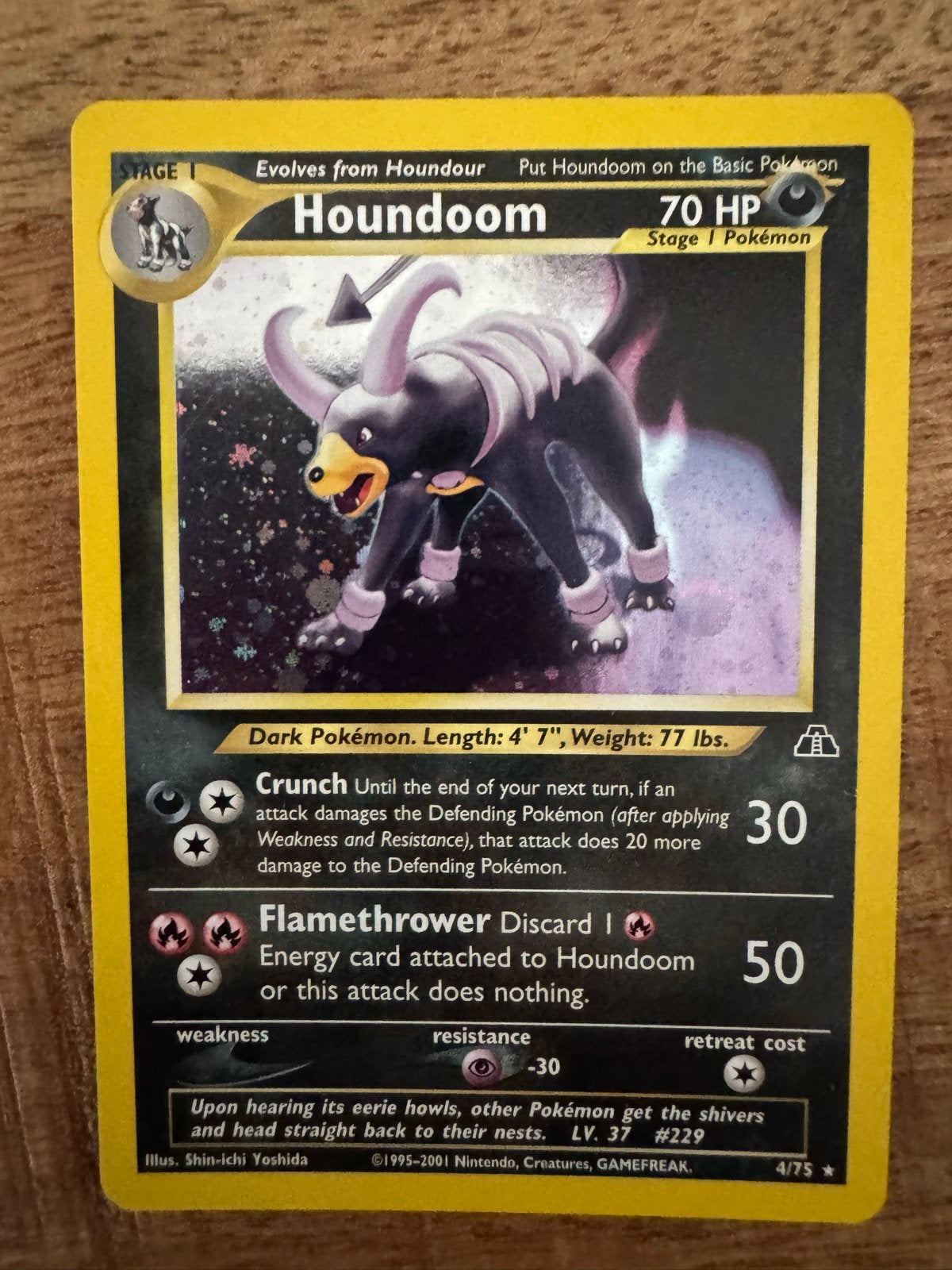 Pokémon Kaart: Houndoom (Neo Revelation 4/75) Holo, Ophalen of Verzenden, Losse kaart, Foil