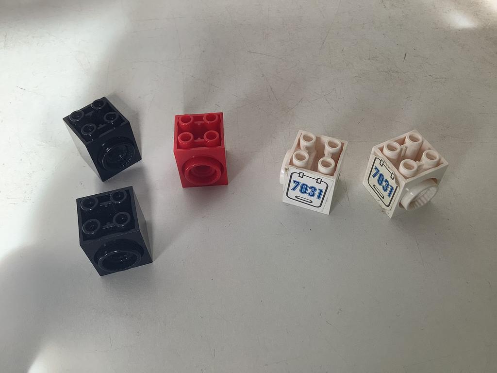 Lego technic steen aangepast 2x2x2 met Rotation Ring (4), Ophalen of Verzenden, Gebruikt, Losse stenen, Lego