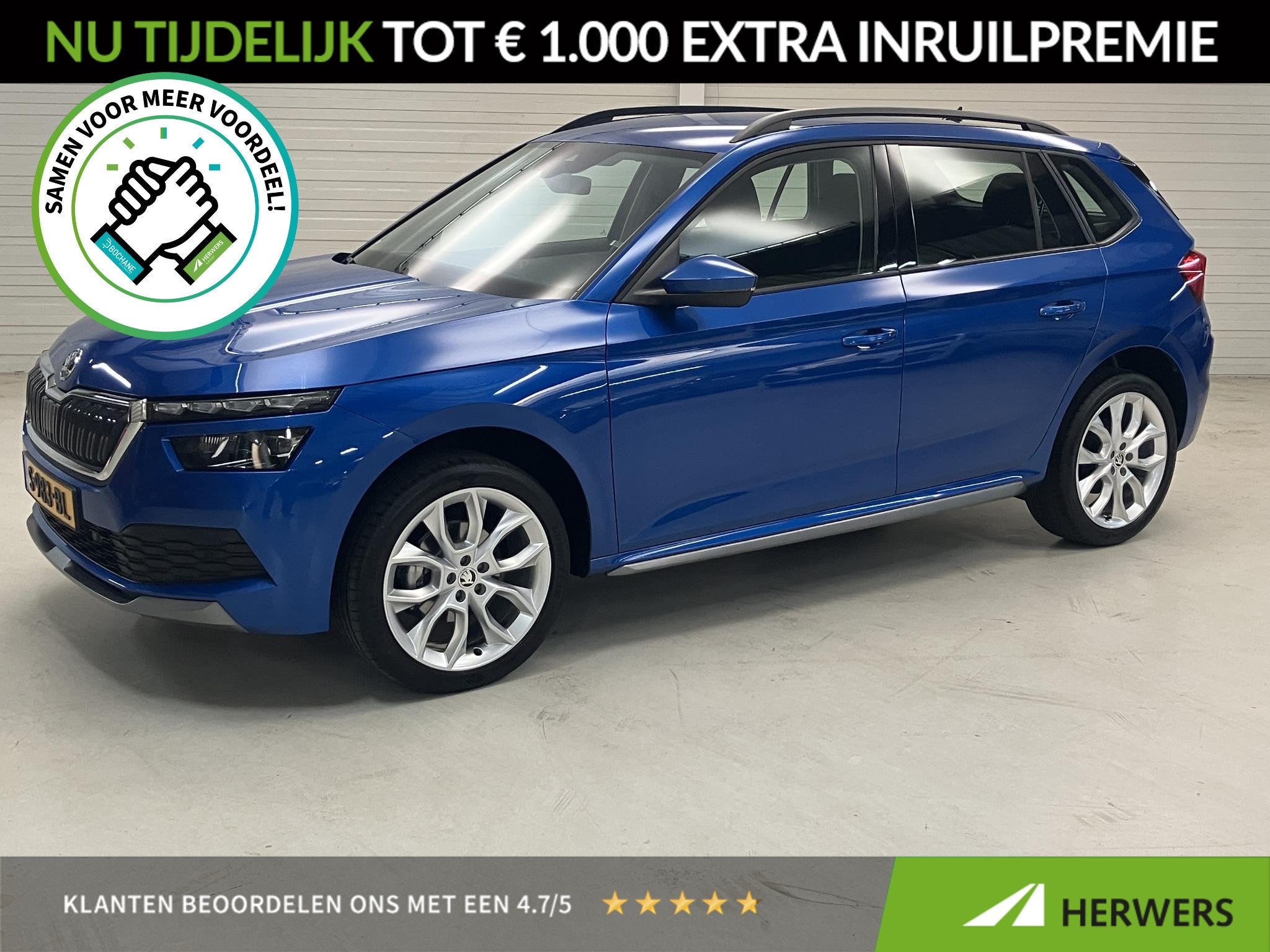 Skoda Kamiq 1.0 TSI Business Edition / Dealer onderhouden /, Auto's, 1154 kg, Gebruikt, Blauw, 49 €/maand