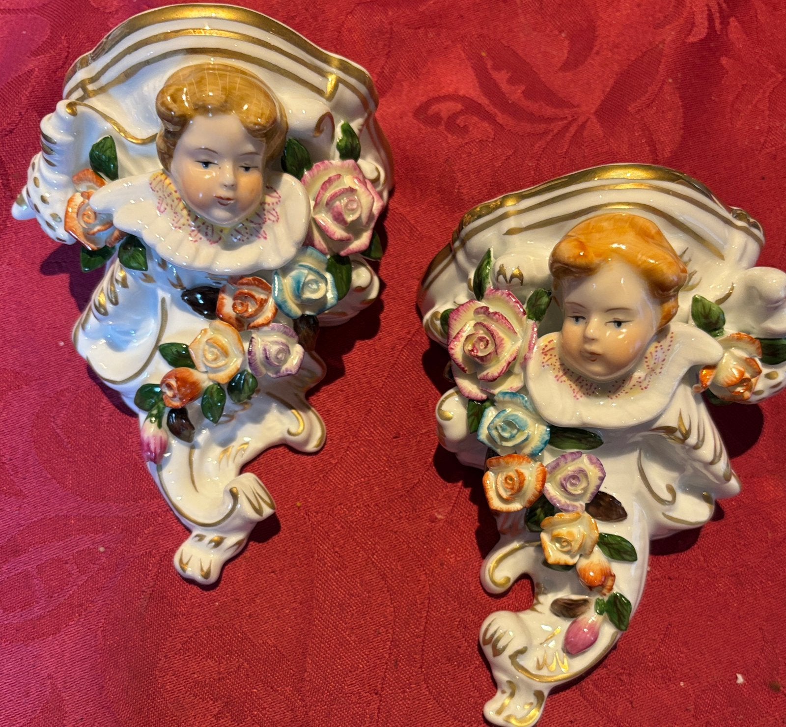 Prachtige wandconsoles linker en  rechter 15cm Nieuw Dresden, Ophalen of Verzenden