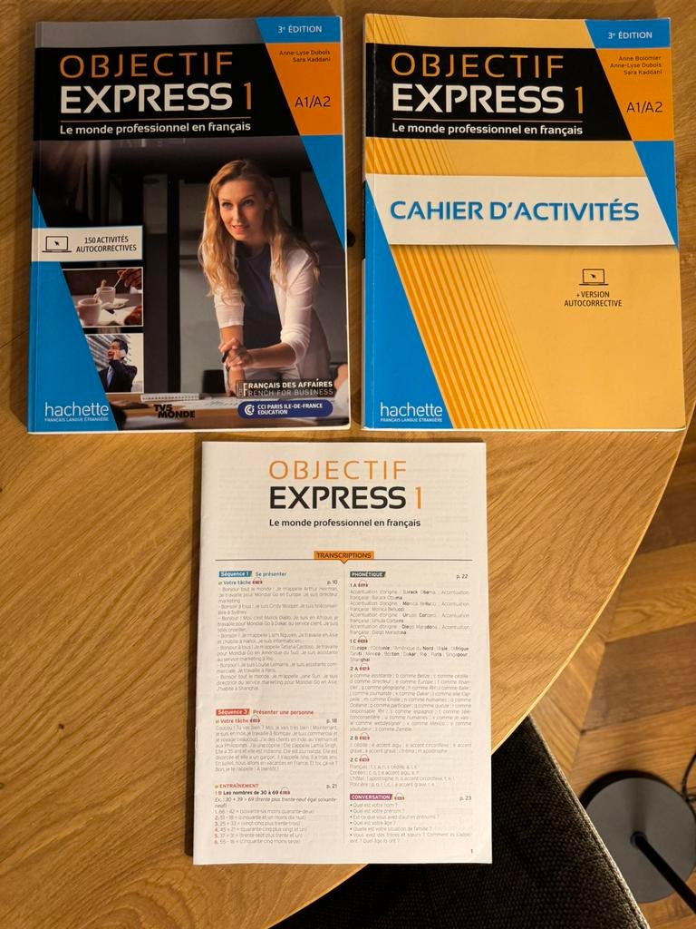Frans taallesboek objectif express 1 Niveau A1/A2, Ophalen of Verzenden, Alpha, Zo goed als nieuw, HBO
