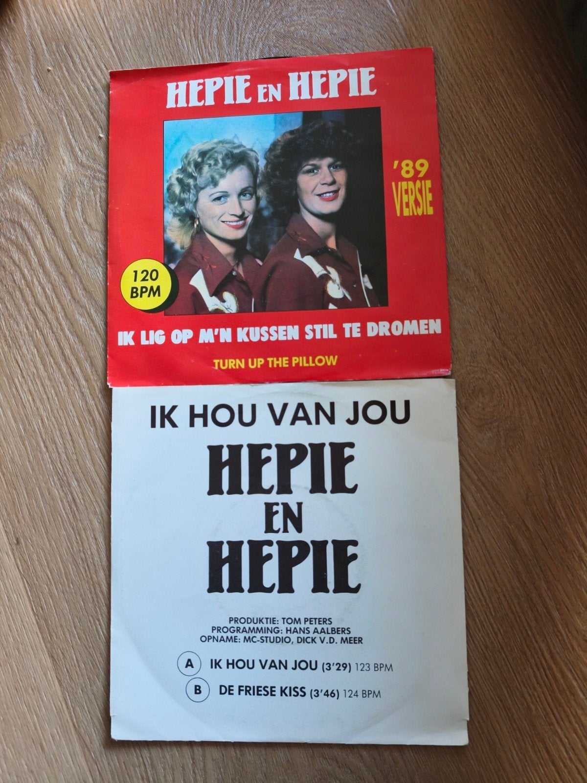 Hepie en Hepie - Ik Hou Van Jou / Ik Lig Op M'n Kussen, Gebruikt, 7 inch, Ophalen of Verzenden, EP