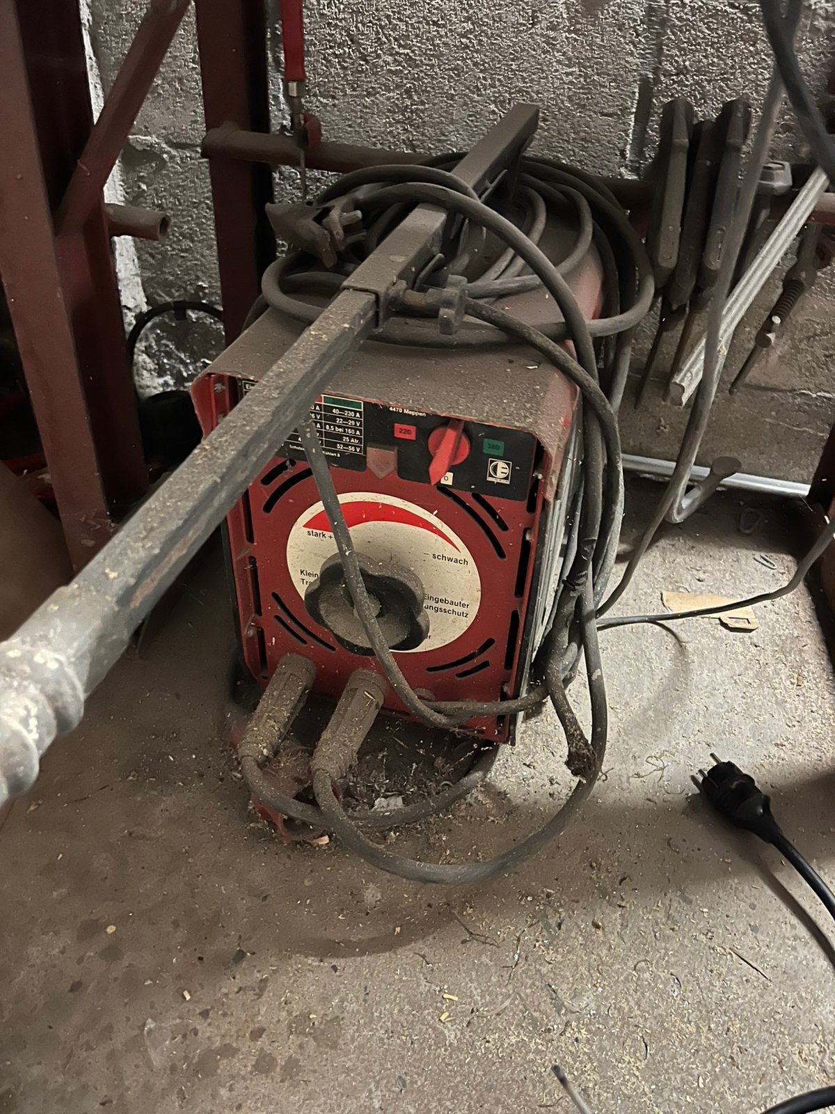 Lasapparaat, Ophalen, Gebruikt, 150 tot 250 ampère, Elektroden