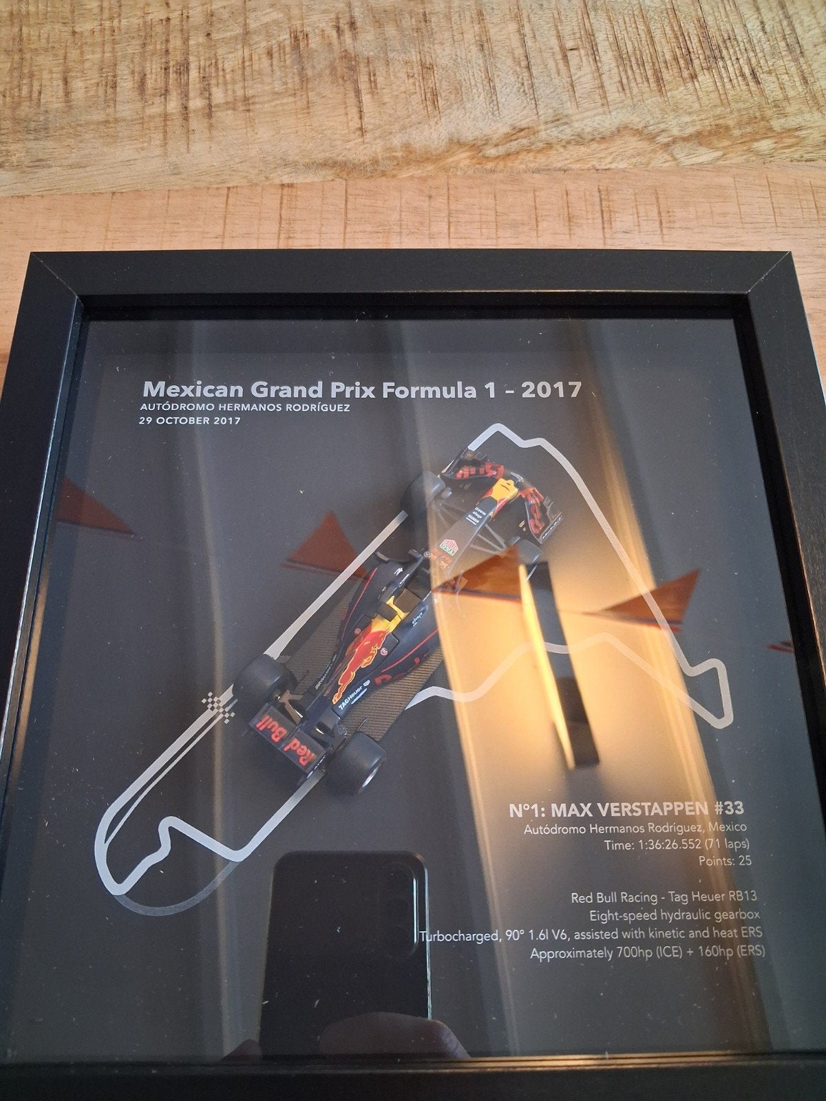 Max verstappen schaalmodel Mexico 2017, Ophalen of Verzenden, Zo goed als nieuw, Formule 1
