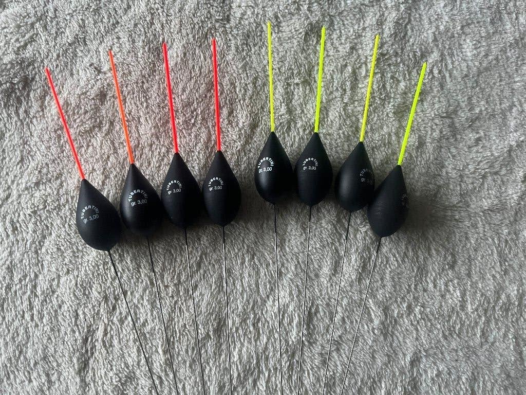 adv 64 / NIEUW sety 8 dobbers TUBERTINI 3,00gr, Ophalen of Verzenden, Nieuw, Dobber of Lood