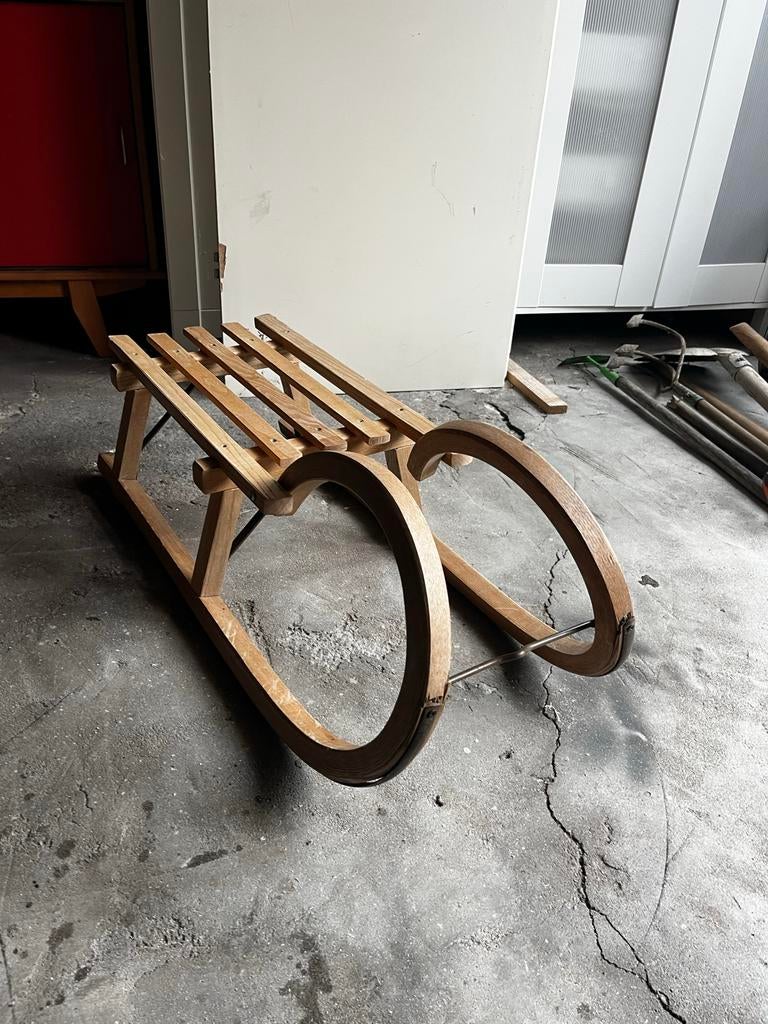 Vintage Houten Slee - Klassiek Winterplezier, Ophalen of Verzenden, Gebruikt, Hout