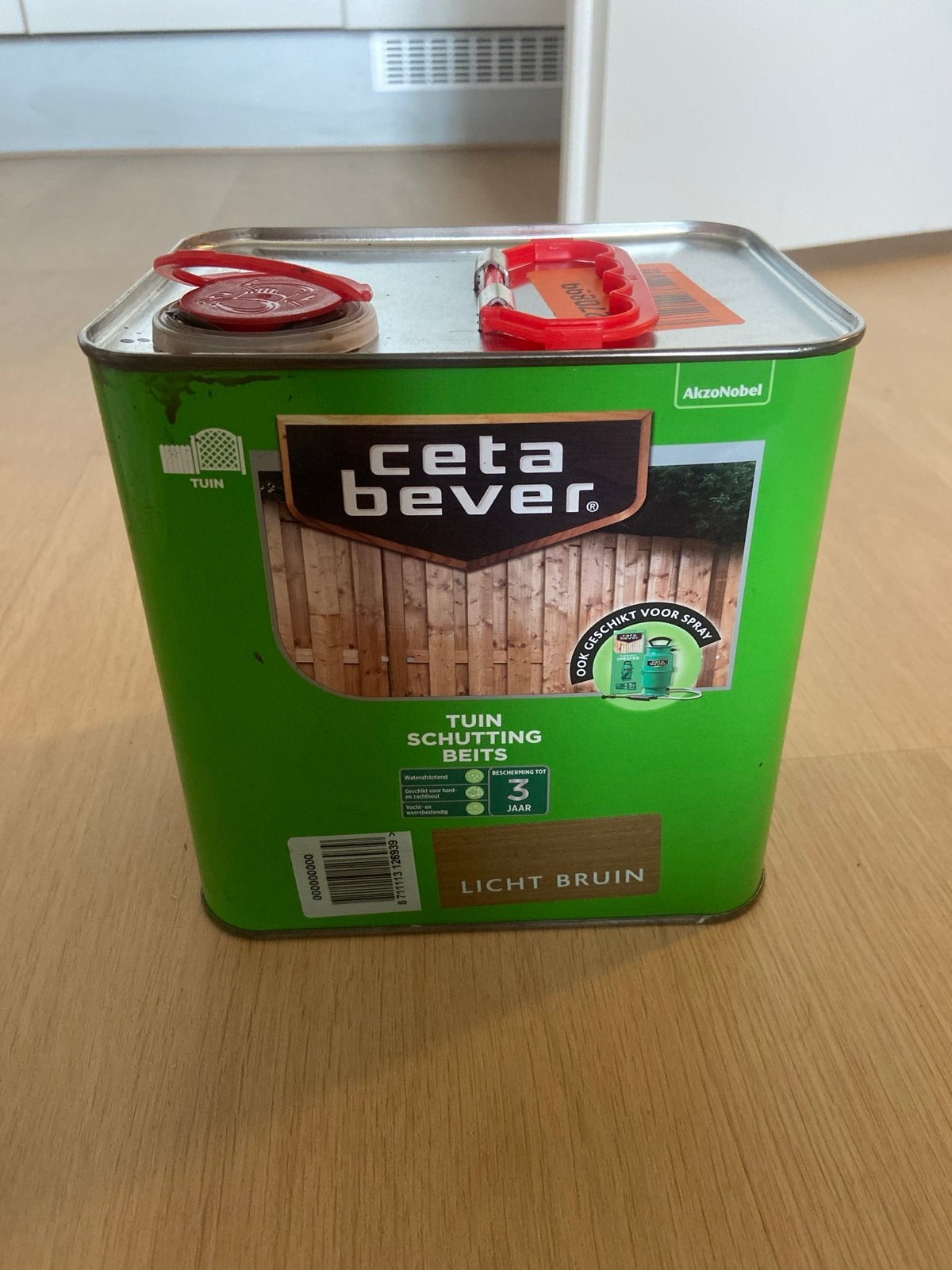 CetaBever Tuin & Schutting Beits Licht Bruin 2L, Ophalen, Gebruikt, Bruin, Beits