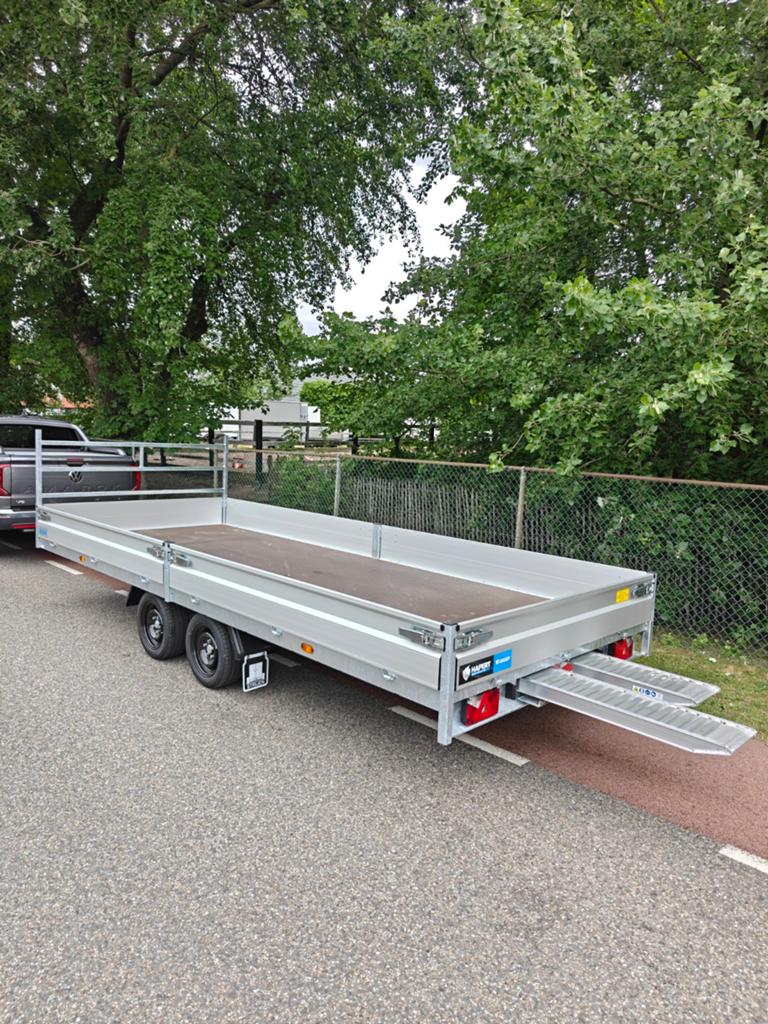 Demo Hapert plateau aanhanger 505/200, 3500KG + Rijplaten, Ophalen of Verzenden, Zo goed als nieuw