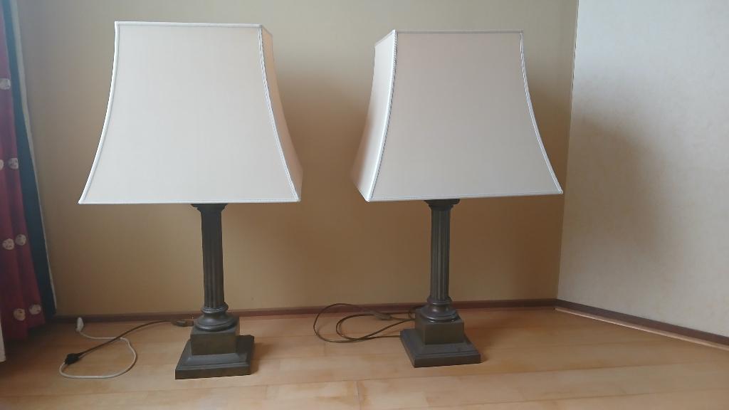 2 klassieke lampen, Ophalen, Zo goed als nieuw, Stof, Klassiek