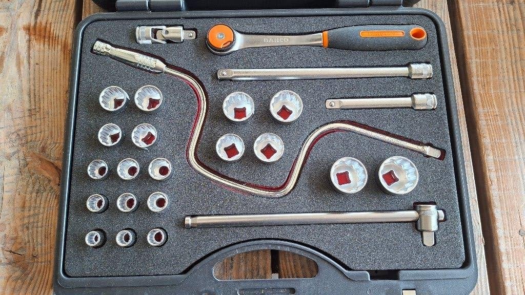 Bahco Doppenset 1/2" ronde ratel, twaalfkant, metrisch NIEUW, Auto diversen, Autogereedschap, ., Nieuw, Ophalen of Verzenden, .