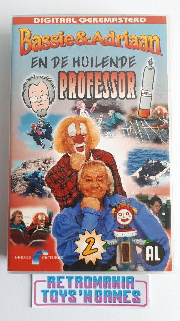 vhs - bassie en adriaan en de huilende professor deel 2, Cd's en Dvd's, Gebruikt, Verzenden, Alle leeftijden, Overige typen
