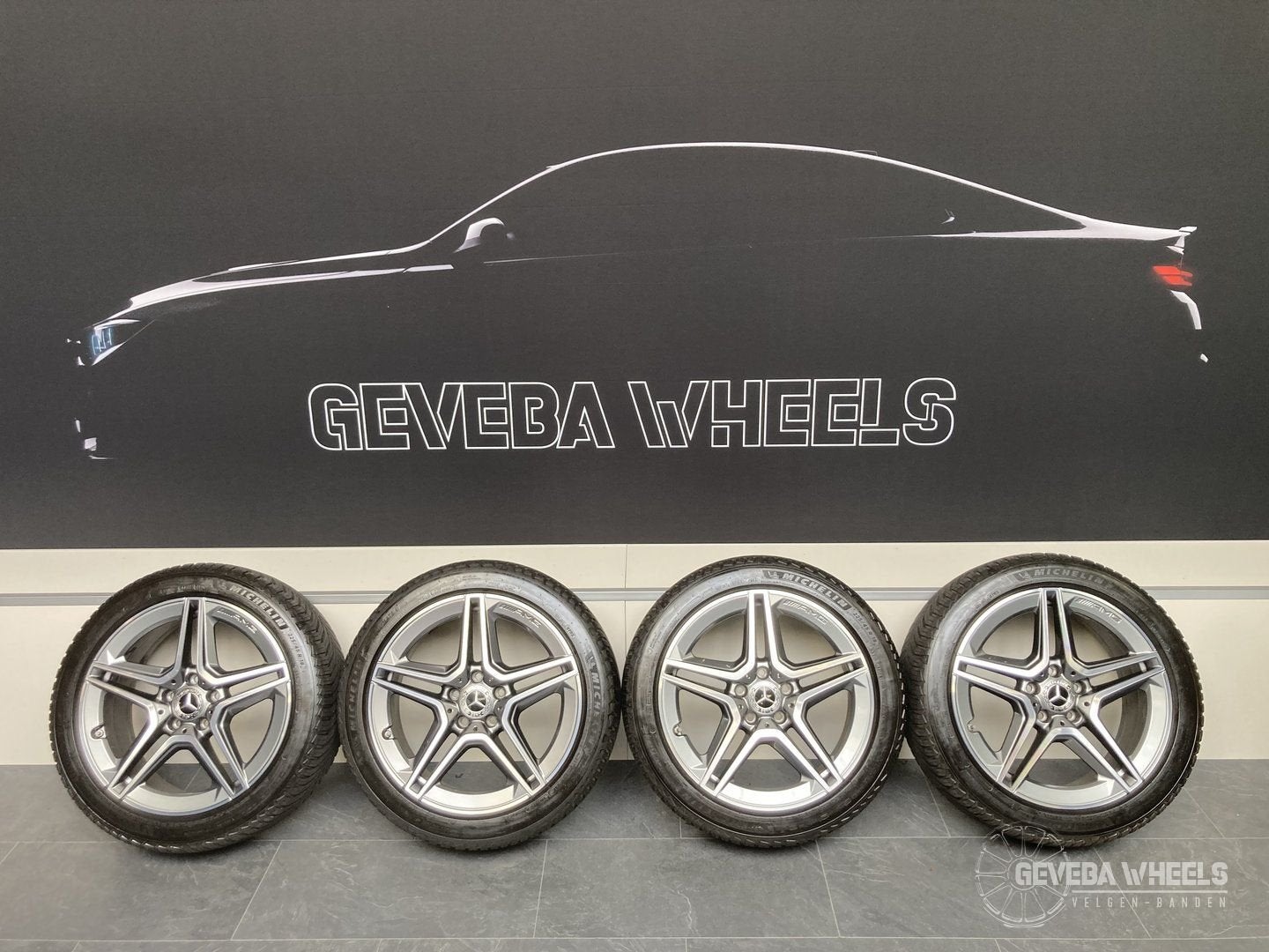 18” originele Mercedes A W177 AMG velgen + allseason banden, Auto-onderdelen, Banden en Velgen, 18 inch, Gebruikt, -, -