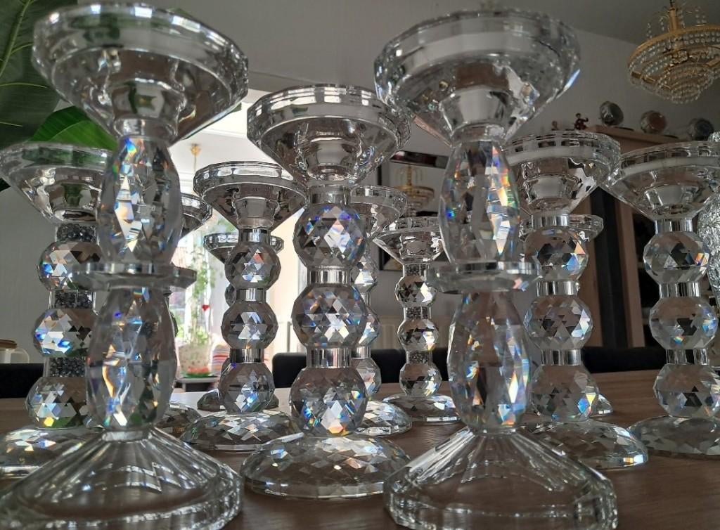 Kristallen kandelaars, Antiek en Kunst, Antiek | Glas en Kristal, Ophalen of Verzenden