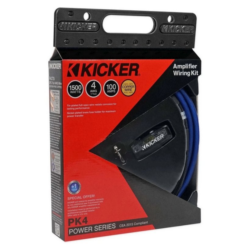 KICKER PK4 25mm2 OFC POWER Kabelset / Versterker aansluitset, Audio Design, Nieuw, Am Breilingsweg 3, 76709 Kronau, Duitsland