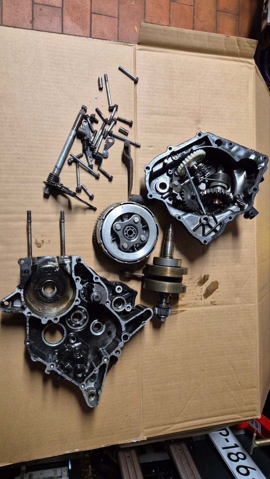 Honda mt mb mtx motorblok delen 80cc blok., Ophalen of Verzenden, Gebruikt, Blok, Overige merken