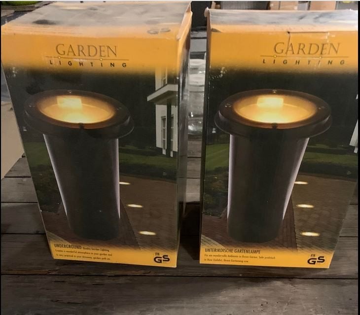 Nieuw in doos 2 stuks grondspots van Garden Lightning, Minder dan 50 watt, Nieuw, Ophalen of Verzenden, Netvoeding