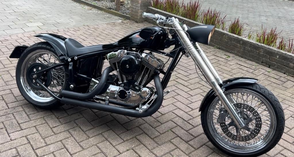 Unieke Custom Chopper - Zwart, krachtig en stijlvol, Chopper, Gebruikt, Particulier, Handgeschakeld