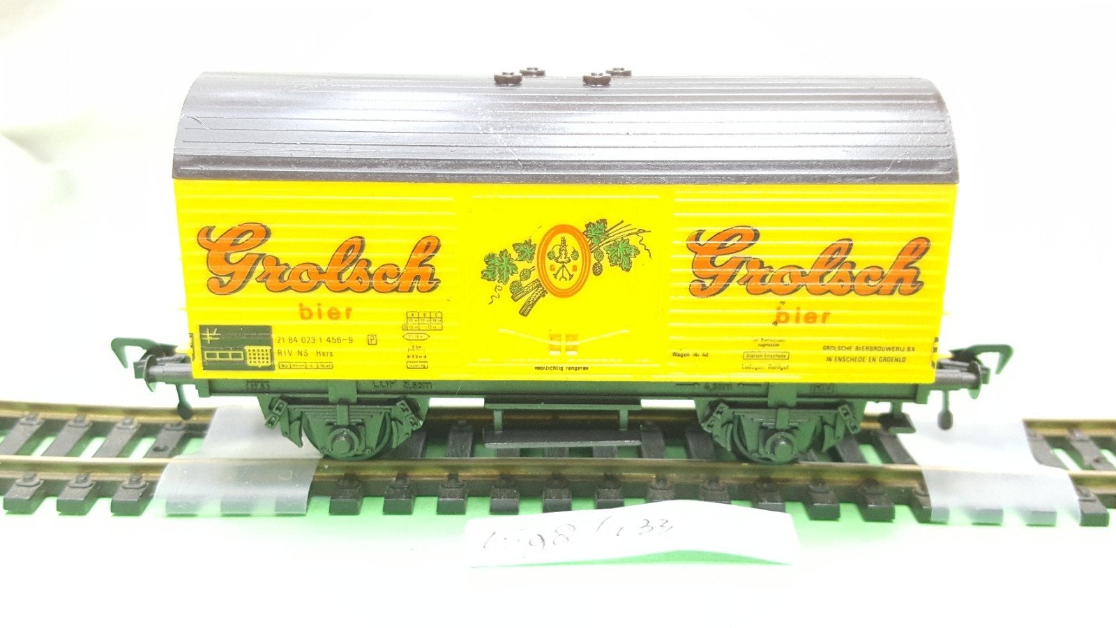 Fleischmann HO 5045 NS Grölsch bier koelwagon 1980, Gelijkstroom, Fleischmann, Wagon, Ophalen of Verzenden