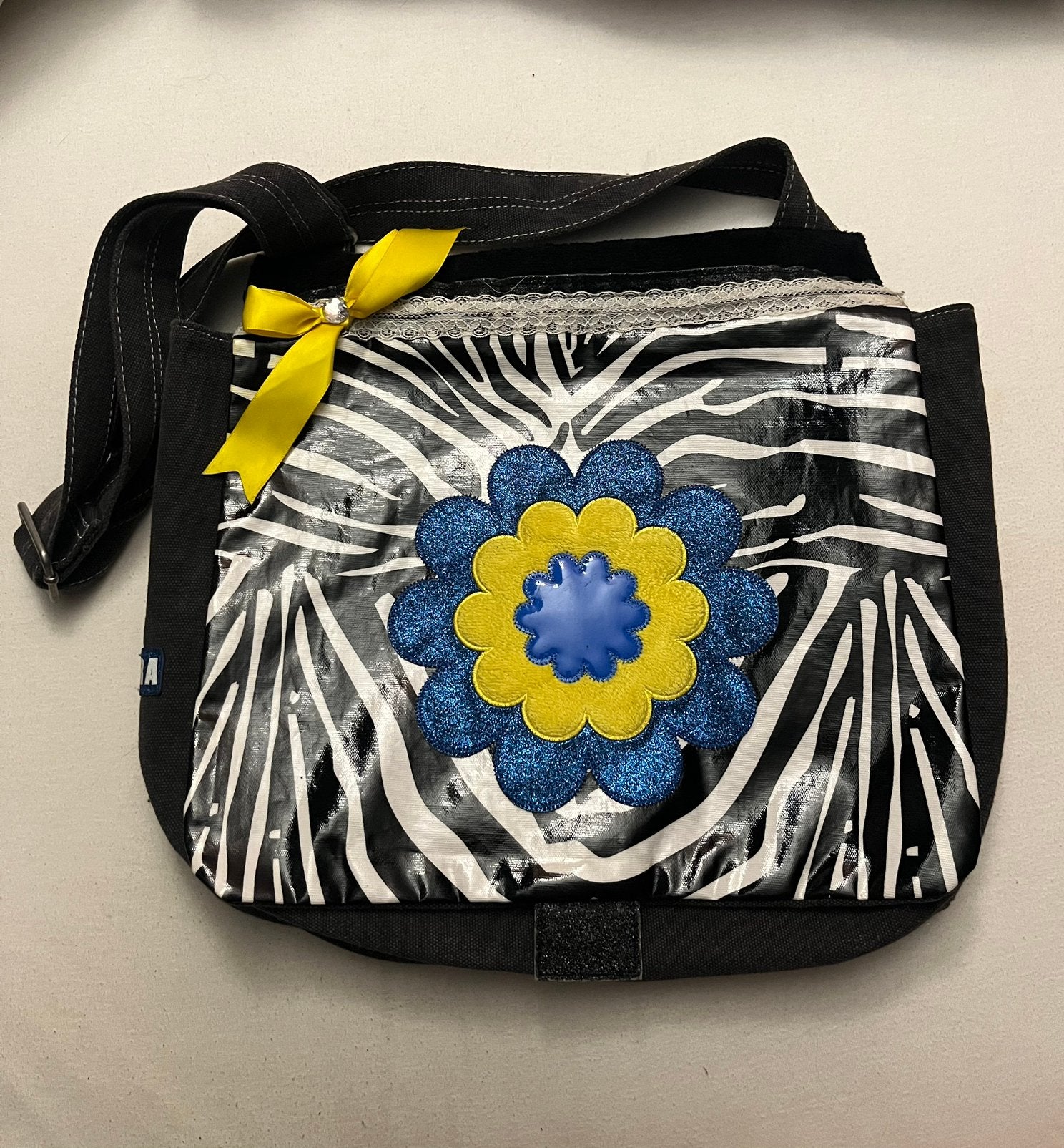 Zebra tas, 10 cm of meer, Overige materialen, Zwart, Ophalen of Verzenden