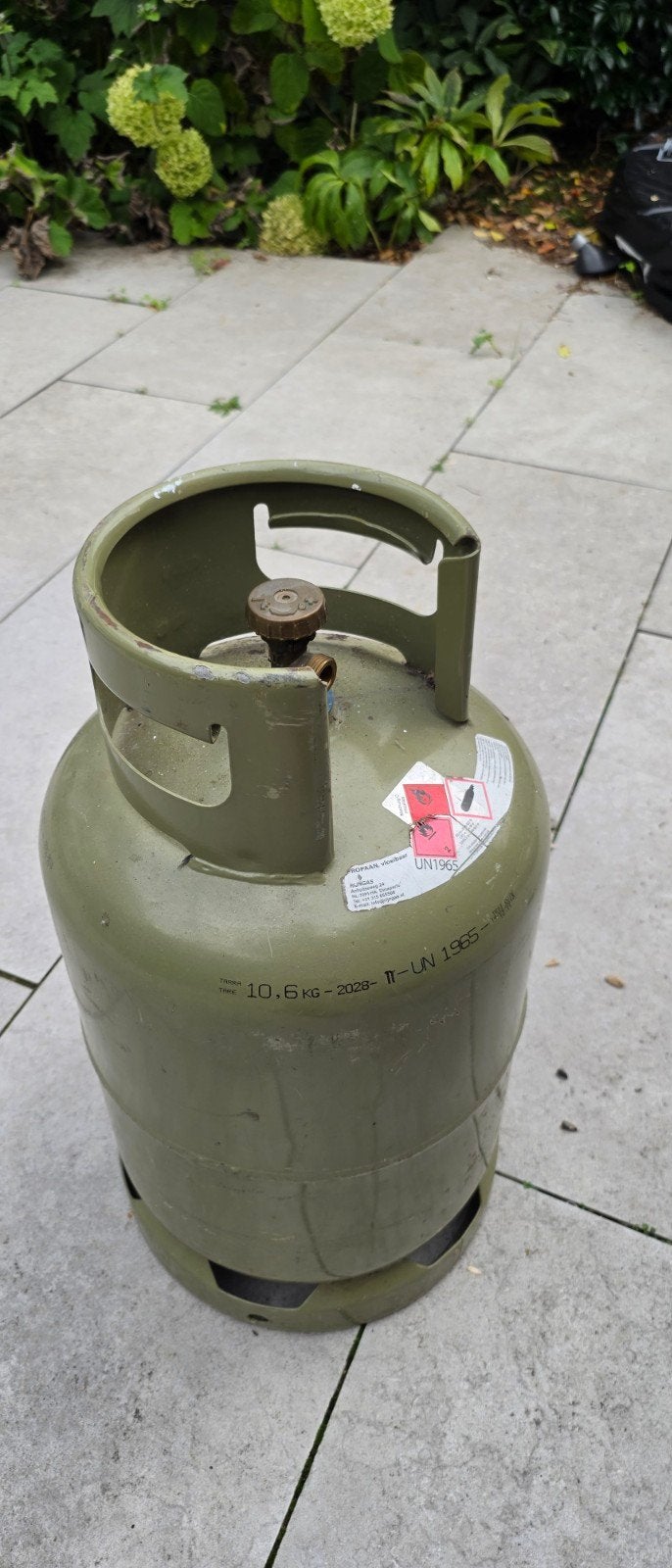 Groene gasfles 10.5 kg, Ophalen, Gebruikt, Onbekend