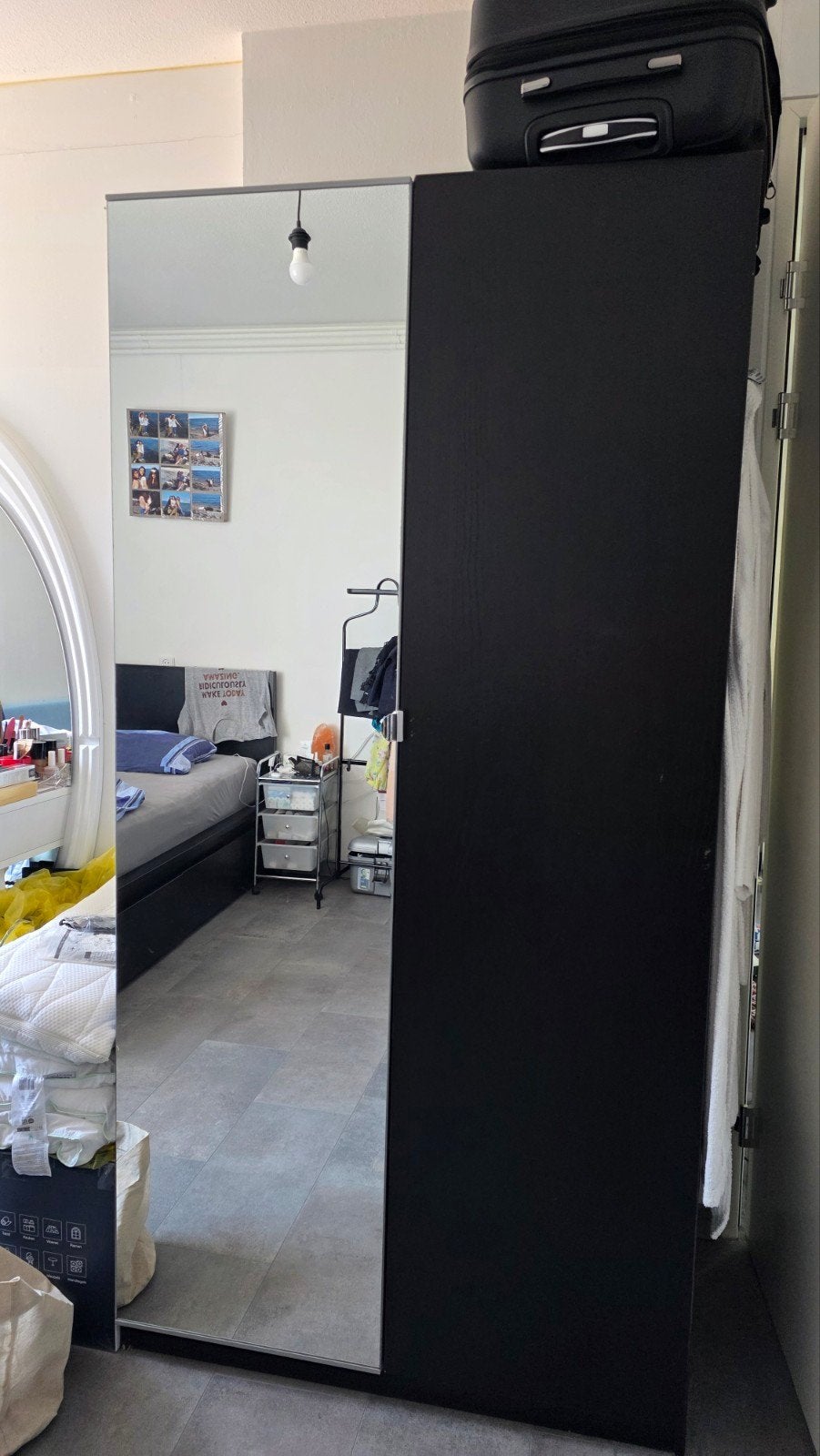 IKEA PAX kledingkast met spiegeldeur, 100 tot 150 cm, 200 cm of meer, Overige houtsoorten, 50 tot 75 cm