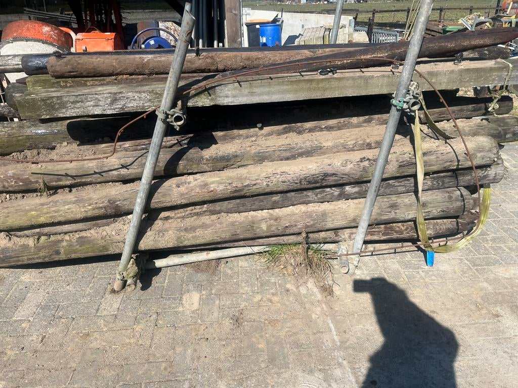 Afrasterings palen, Tuin en Terras, Palen, Balken en Planken, Ophalen, Zo goed als nieuw, 250 cm of meer, Palen