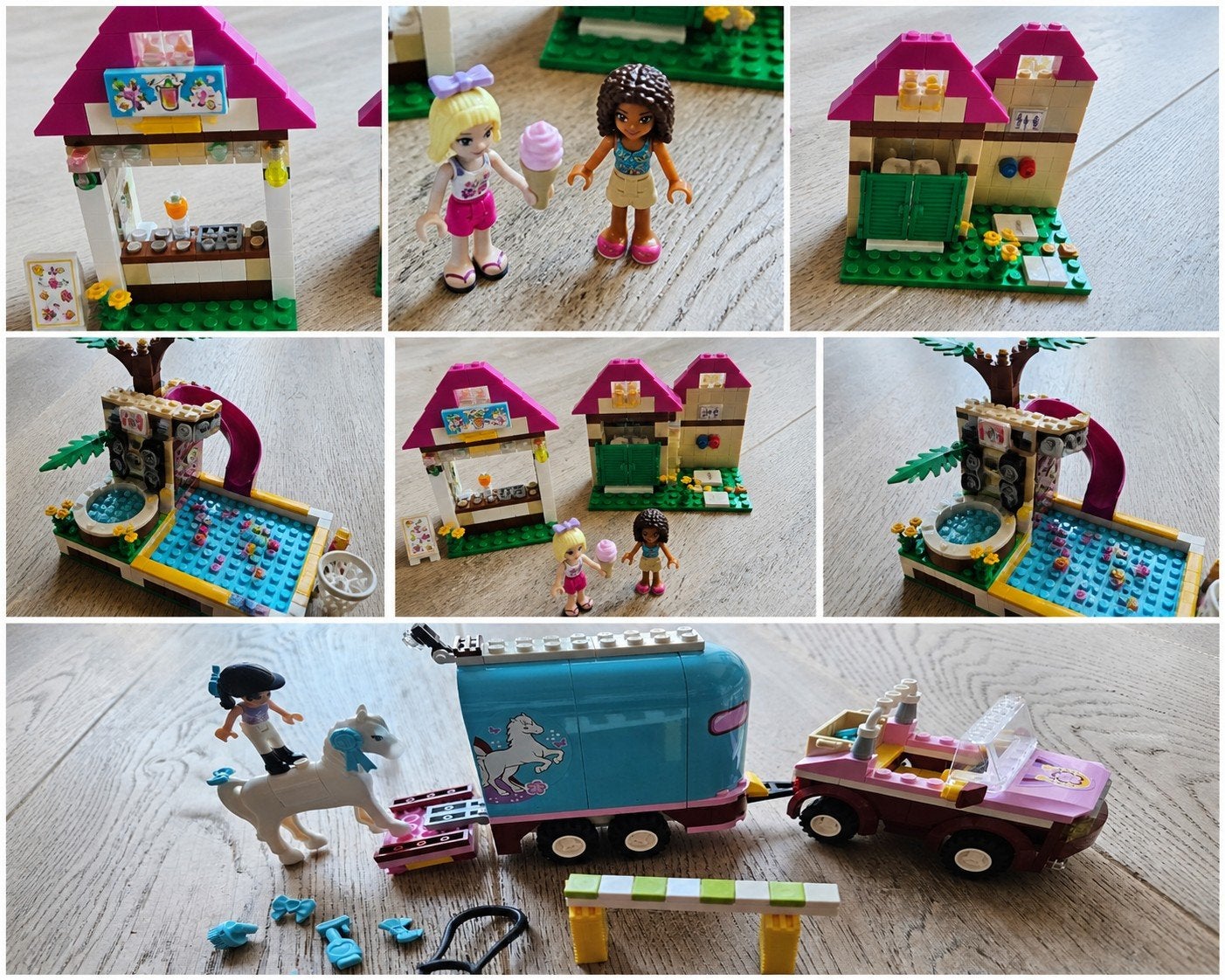 Grote LEGO Friends verzameling: o.a. zwembad, paardentrailer, Ophalen of Verzenden, Gebruikt
