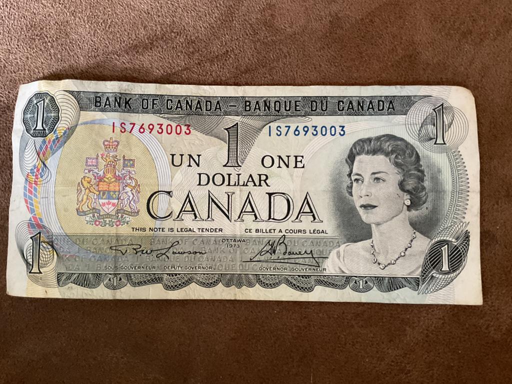 Canadese 1 Dollar biljet 1973 - Koningin Elizabeth II, Ophalen of Verzenden, Noord-Amerika, Los biljet