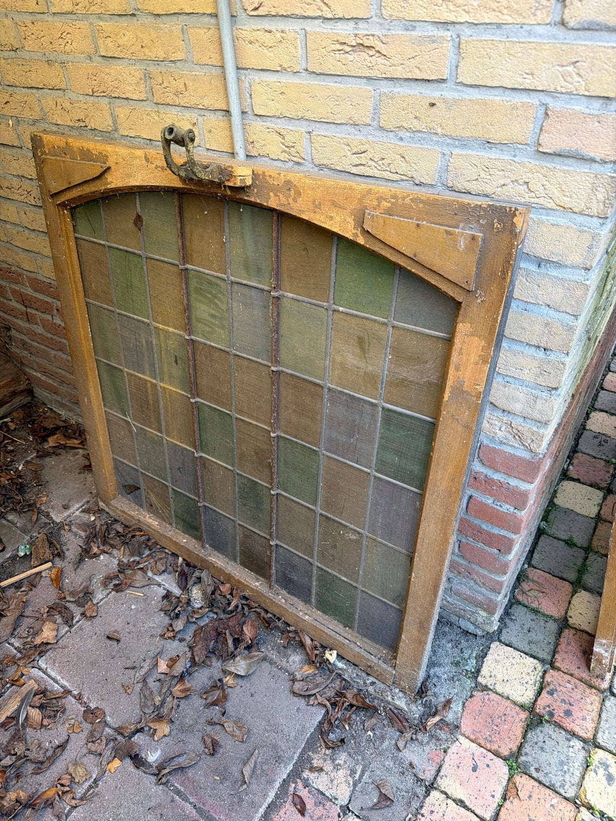 3 stuks Glas in lood ramen - Diverse maten, Doe-het-zelf en Verbouw, Glas en Ramen, Ophalen, Gevelraam of Ruit, Gebruikt, Glas in lood