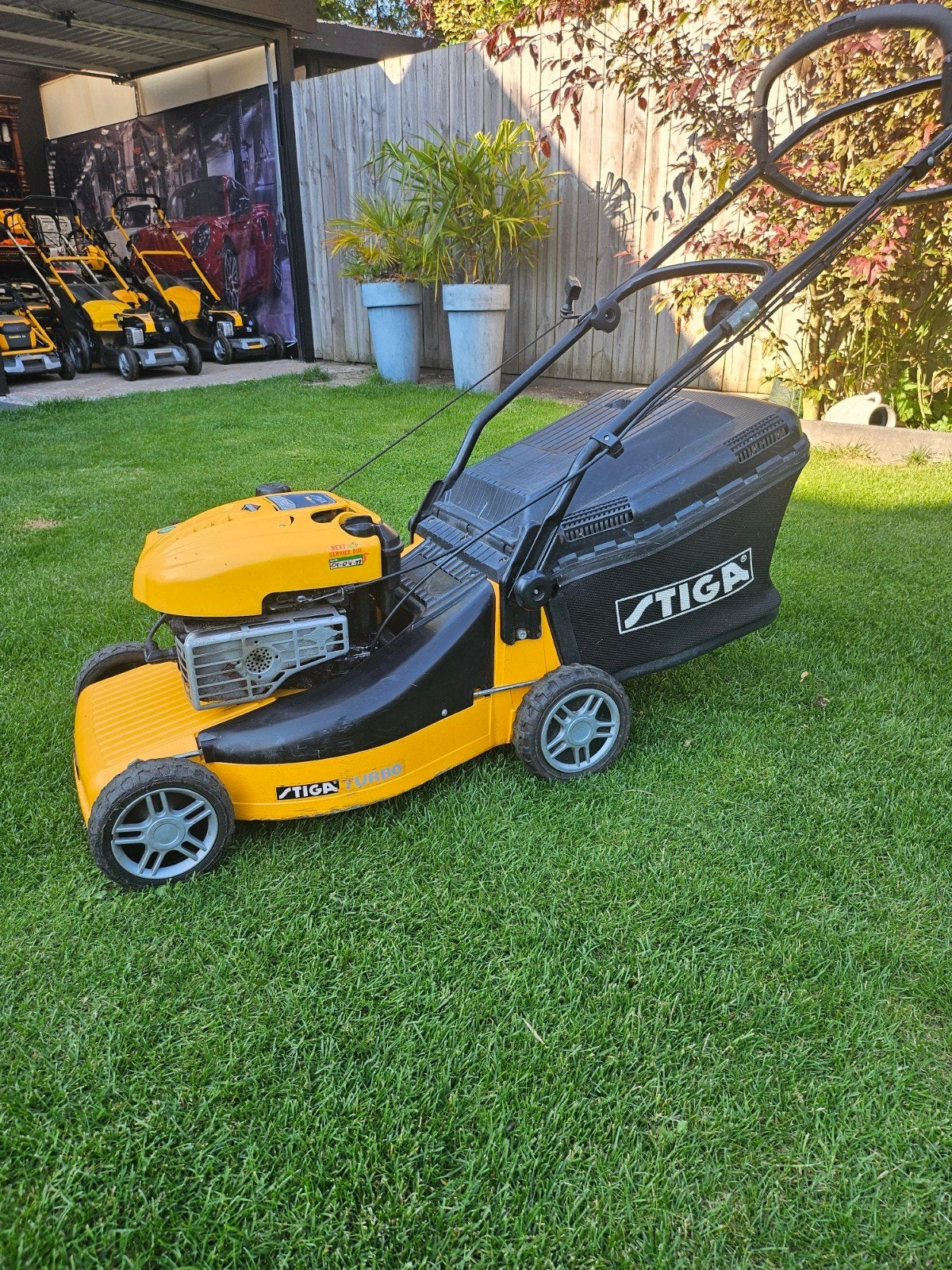 Stiga Turbo Grasmaaier 190cc B&S Aluminium, Cirkelmaaier, Gebruikt, Stiga, Ophalen of Verzenden