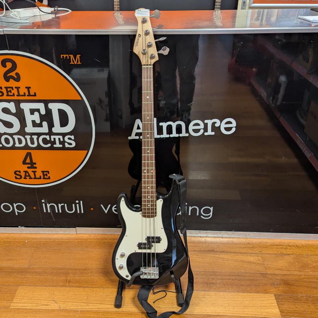 Dimavery PB-302 linkshandige basgitaar zwart