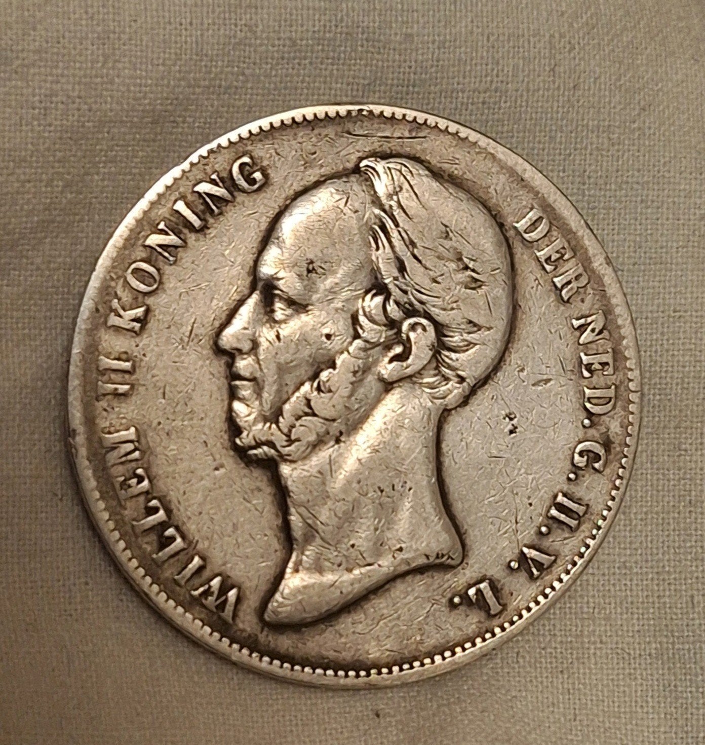 Zilveren Rijksdaalder 1848 - Koning Willem II (2½ Gulden) -, Postzegels en Munten, Verzenden, Koning Willem II, 2½ gulden, Zilver