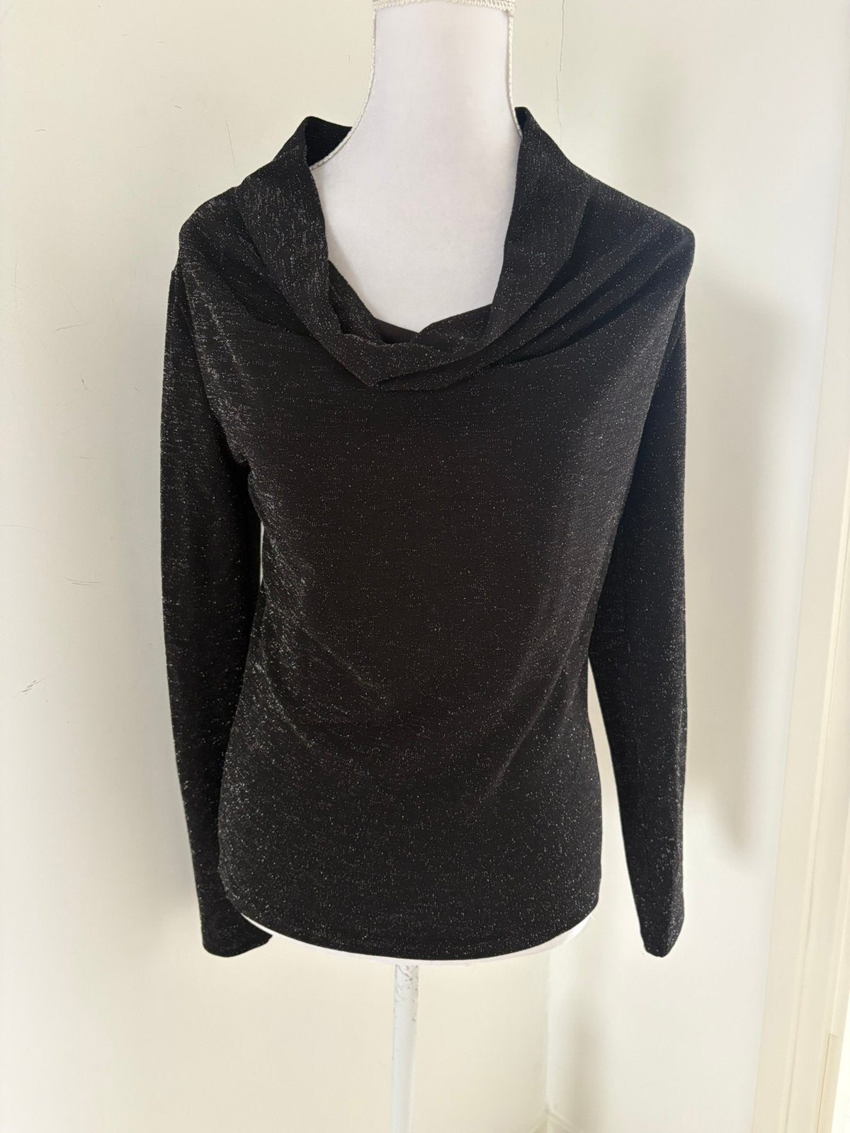 Selected Femme trui - maat M - watervalhals / subtiele glans, Ophalen of Verzenden, Zo goed als nieuw, Maat 38/40 (M), Zwart