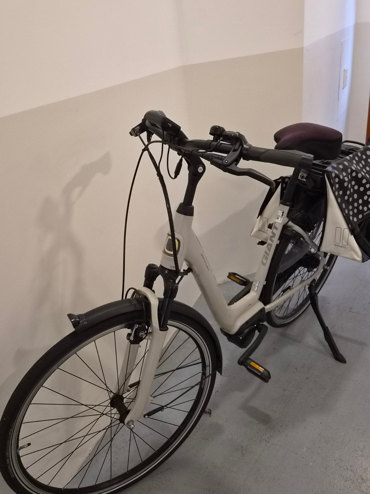 Giant elektrische fiets met mand - Zo goed als nieuw, Ophalen, Zo goed als nieuw, Overige merken