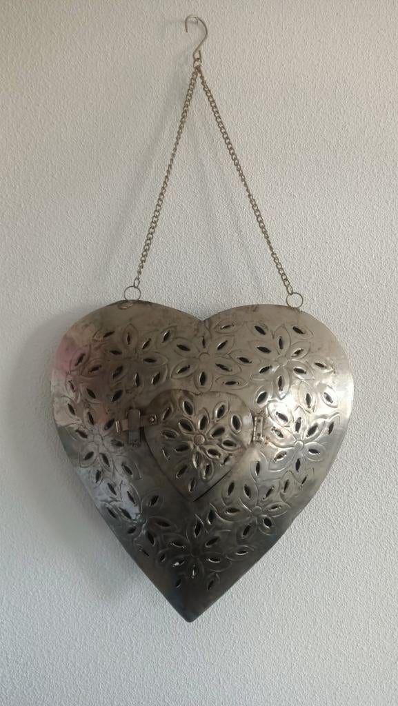Decoratief hart hanger metaal, Ophalen of Verzenden, Gebruikt