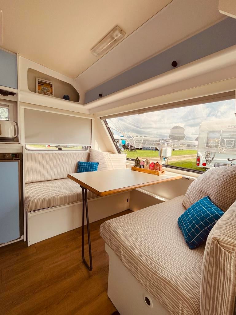 Hippe Beyerland Sprinter 380B, Caravans en Kamperen, Vast bed, Rondzit, 750 - 1000 kg, Particulier