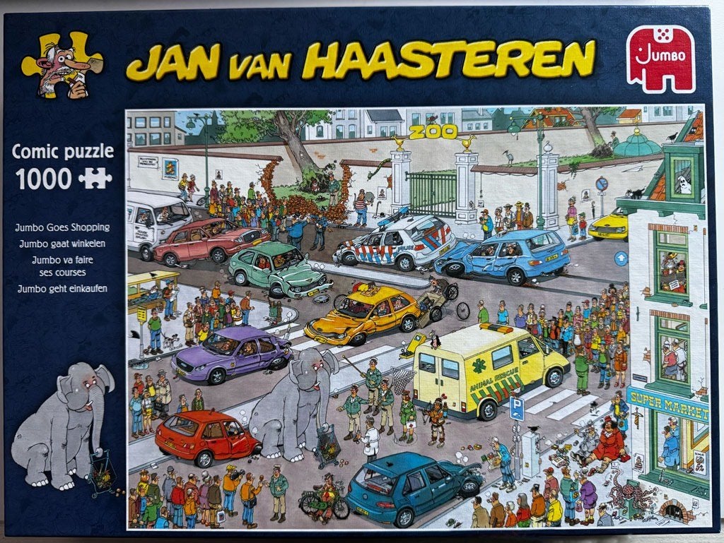 van Haasteren – Jumbo goes shopping 1000 stukjes, Ophalen of Verzenden, 500 t/m 1500 stukjes, Zo goed als nieuw, Legpuzzel