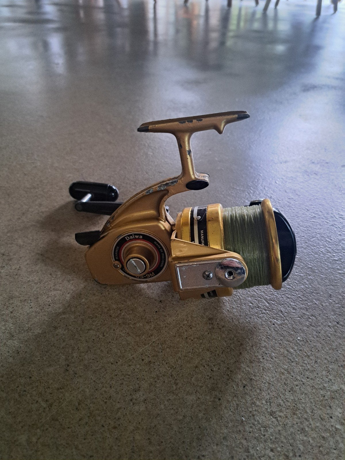 Vintage Daiwa GS-9M Gold Vismolen – Klassieke Zeemolen, Watersport en Boten, Ophalen of Verzenden, Gebruikt, Molen