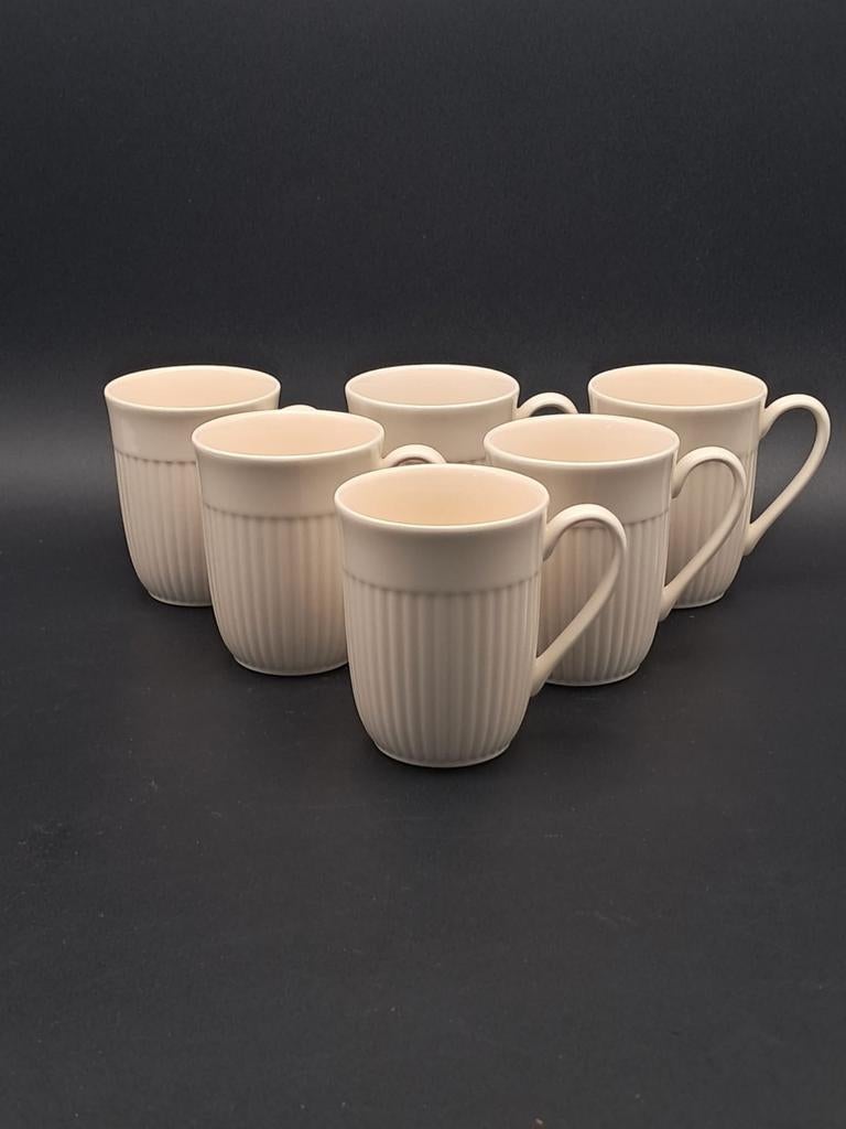 6x Wedgwood Edme mok (senseo formaat), Ophalen of Verzenden, Zo goed als nieuw, Wedgwood, Kop(pen) en/of Schotel(s)