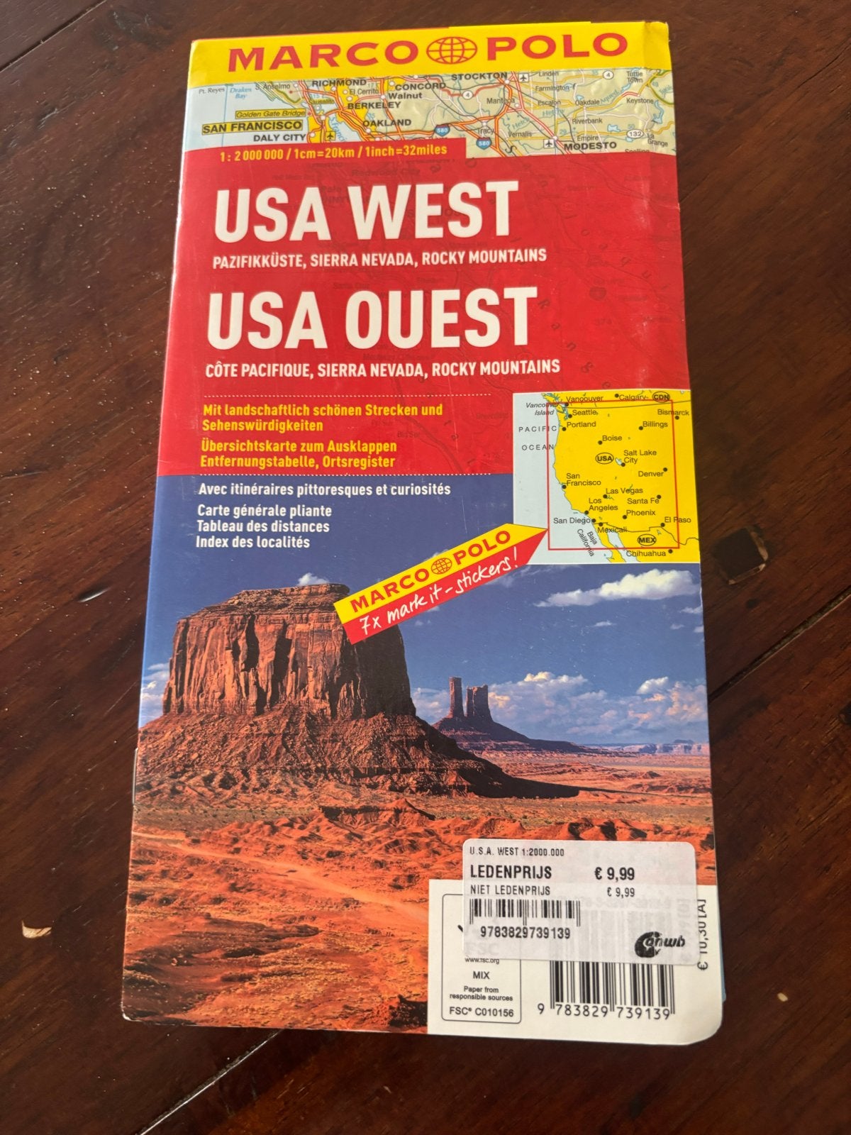 Marco Polo Landkaart USA West - Nieuwstaat, Overige gebieden, 2000 tot heden, Nieuw, Ophalen of Verzenden