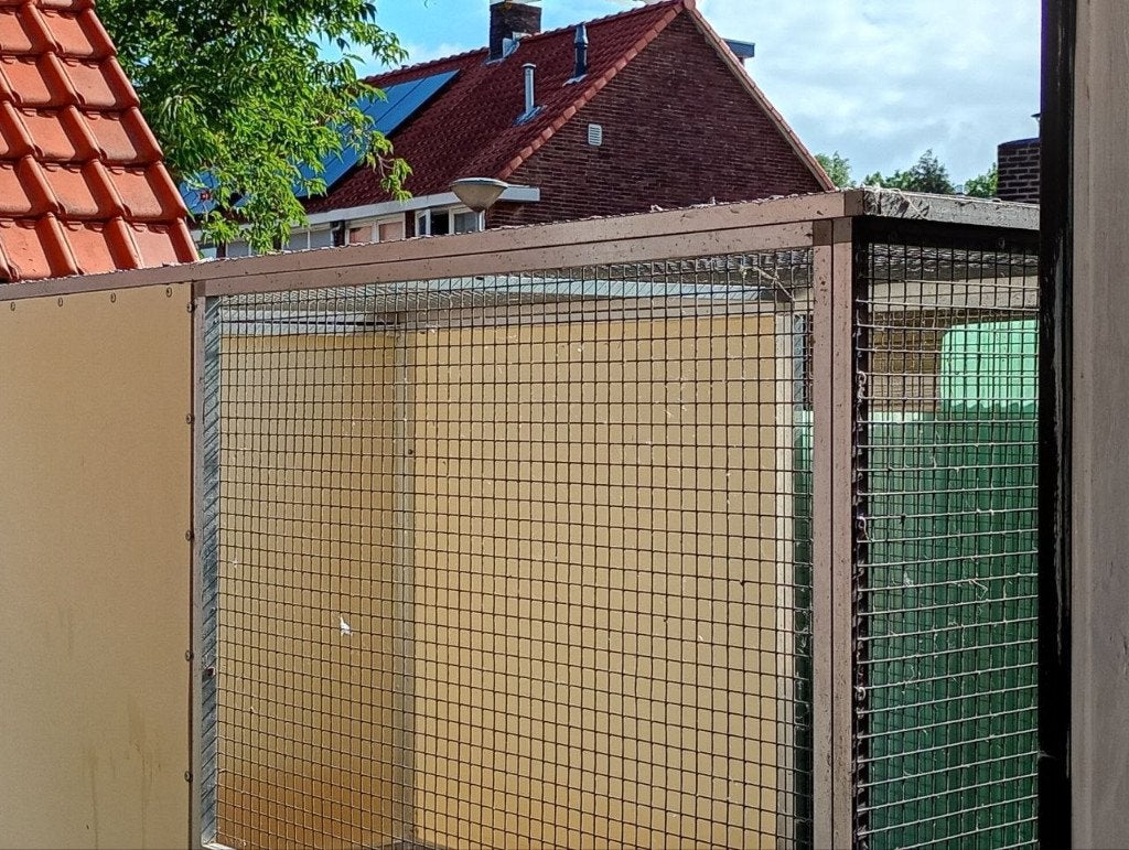 Trespa /  Aluminium Voliere  210 b x210 h x105d cm (buiten), Dieren en Toebehoren, Vogels | Hokken en Kooien, Ophalen, Gebruikt