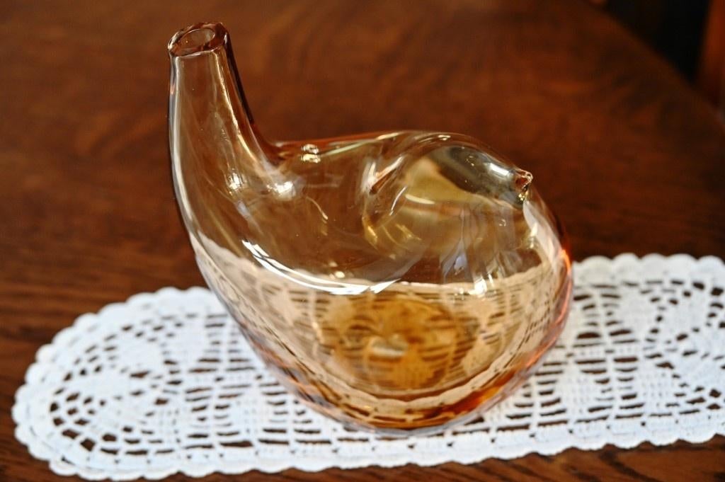 Colmore vaas vogel, Gebruikt, Overige kleuren, Ophalen of Verzenden, Glas