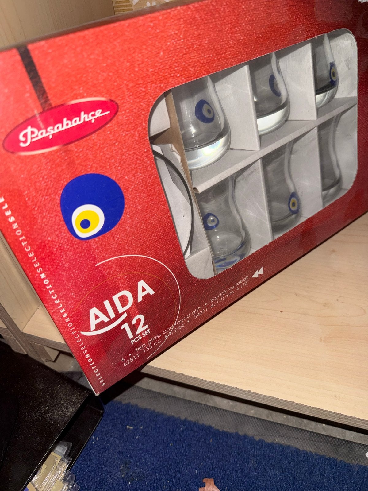 Pasabahce Aida Turkse theeglazen set - 12-delig, Overige merken, Nieuw, Ophalen of Verzenden, Glas