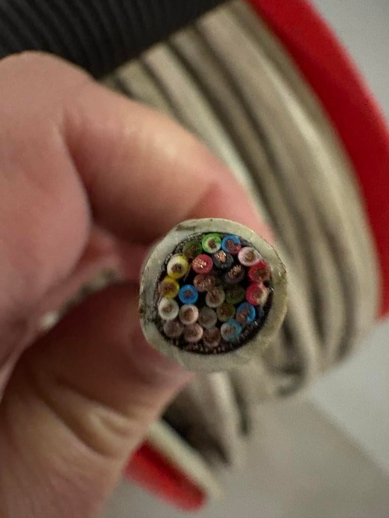 24-polige kabel op haspel ~50m. L. - Diverse toepassingen, Ophalen of Verzenden, Gebruikt, Kabel of Snoer