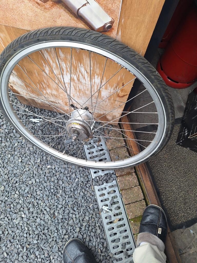 Achterwiel 28 inch met 7 versnellingen, Fietsen en Brommers, Fietsonderdelen, Ophalen of Verzenden, Gebruikt, Toerfiets, Wiel