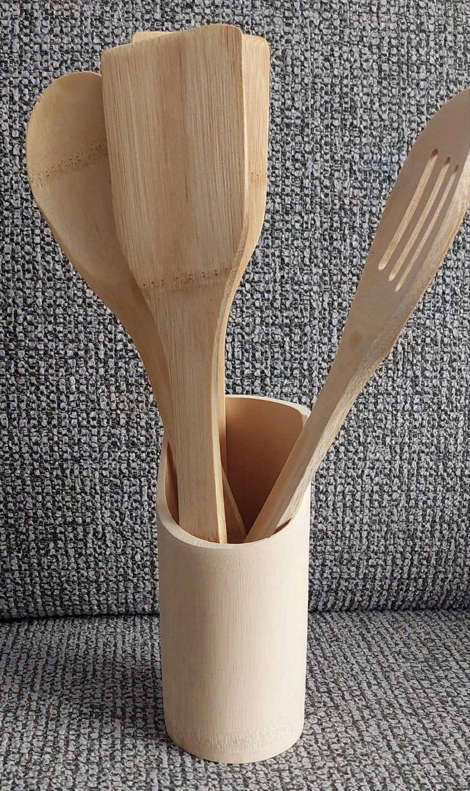 Houten spatels en lepels in houder -nieuw-, Ophalen of Verzenden, Nieuw, Hout